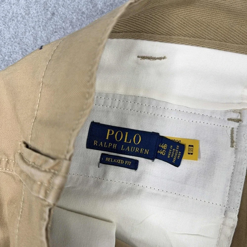 Polo Ralph Lauren Shorts Men's 44B Khaki Cargo Pockets Classic Chino Preppy Pony